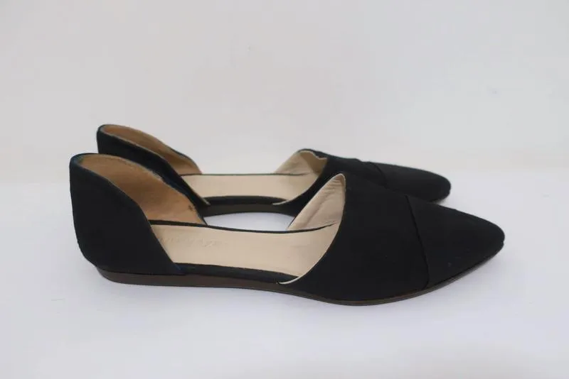 Jenni Kayne D'Orsay Flats Black Canvas Size 37