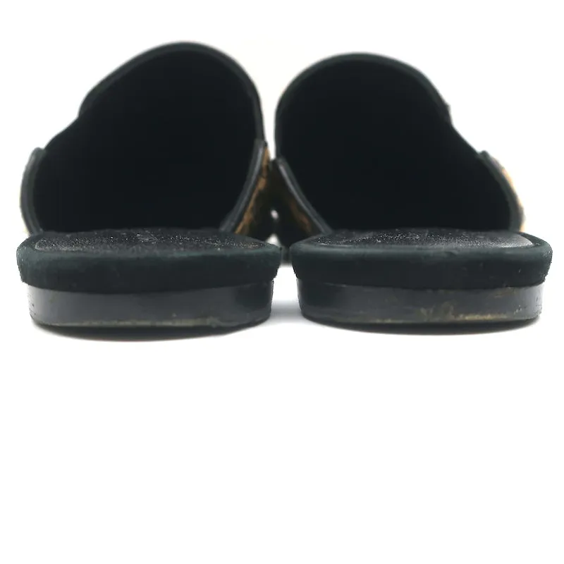 Jenni Kayne Mules Cheetah Print Calf Hair Size 39 Pointed Toe Flats