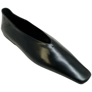 Jil Sander Black Leather Tripon Ballet Flats