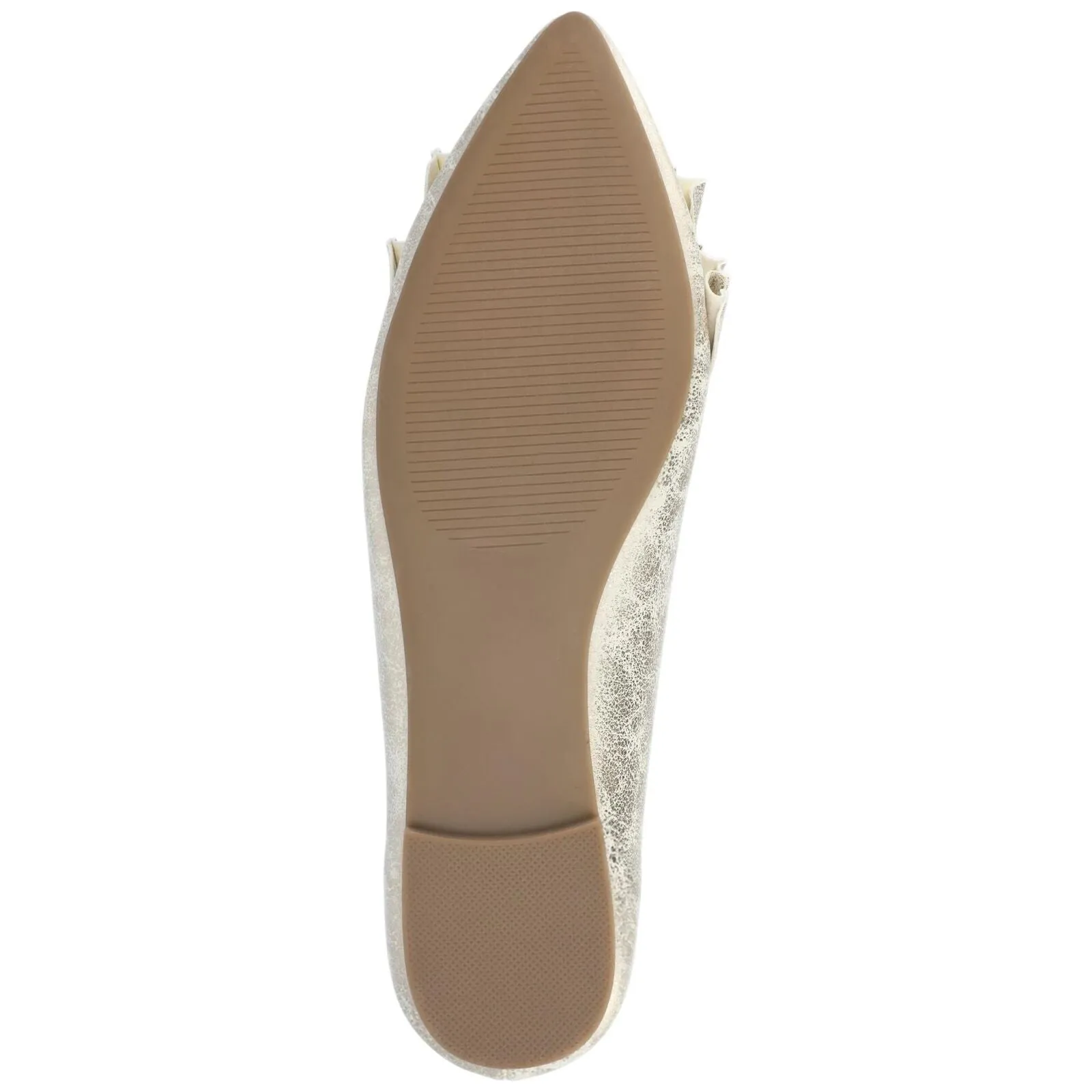 Journee Collection Judy Slip On Pointed Toe Ballet Dress Flats Gold Yellow 7.5M