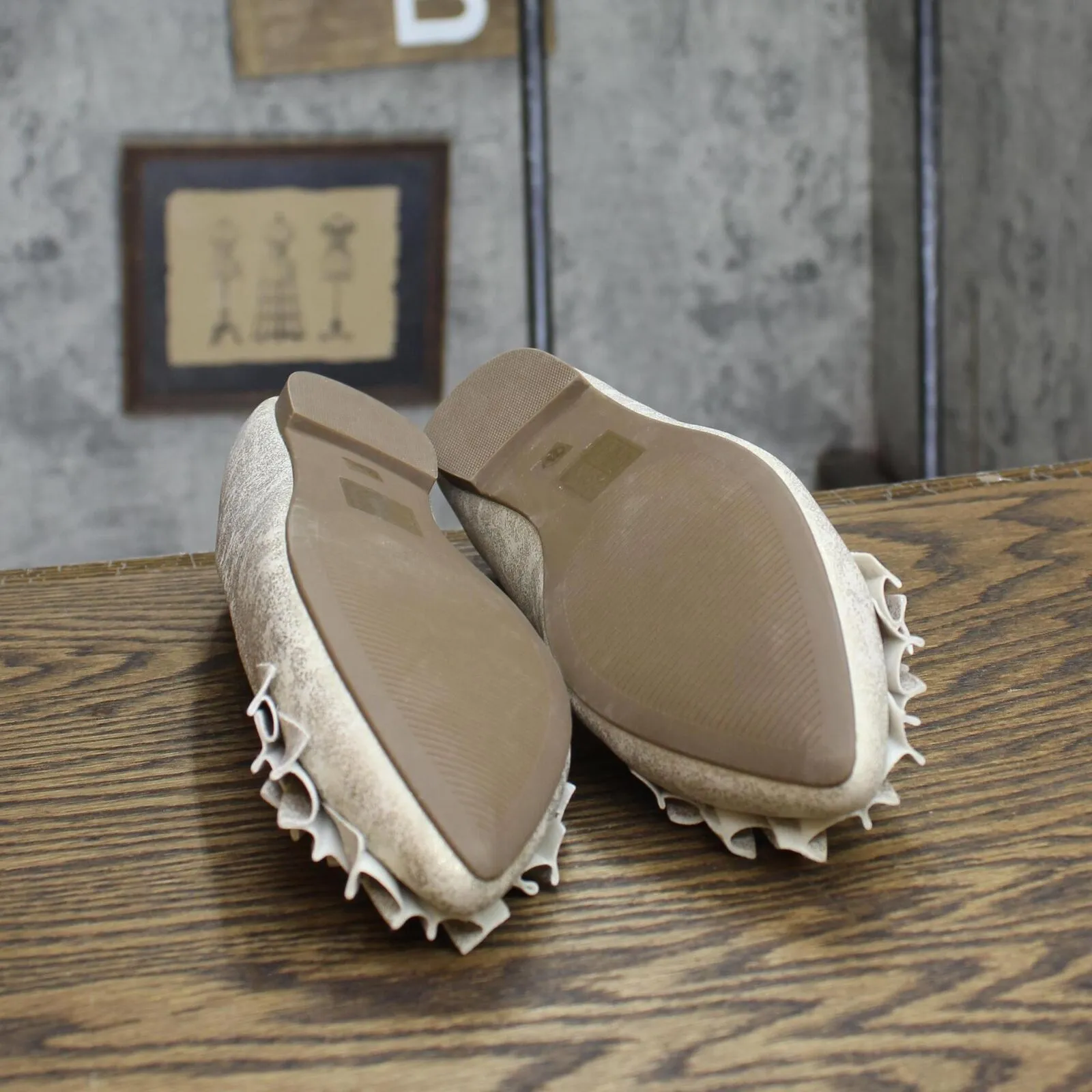 Journee Collection Judy Slip On Pointed Toe Ballet Dress Flats Gold Yellow 7.5M