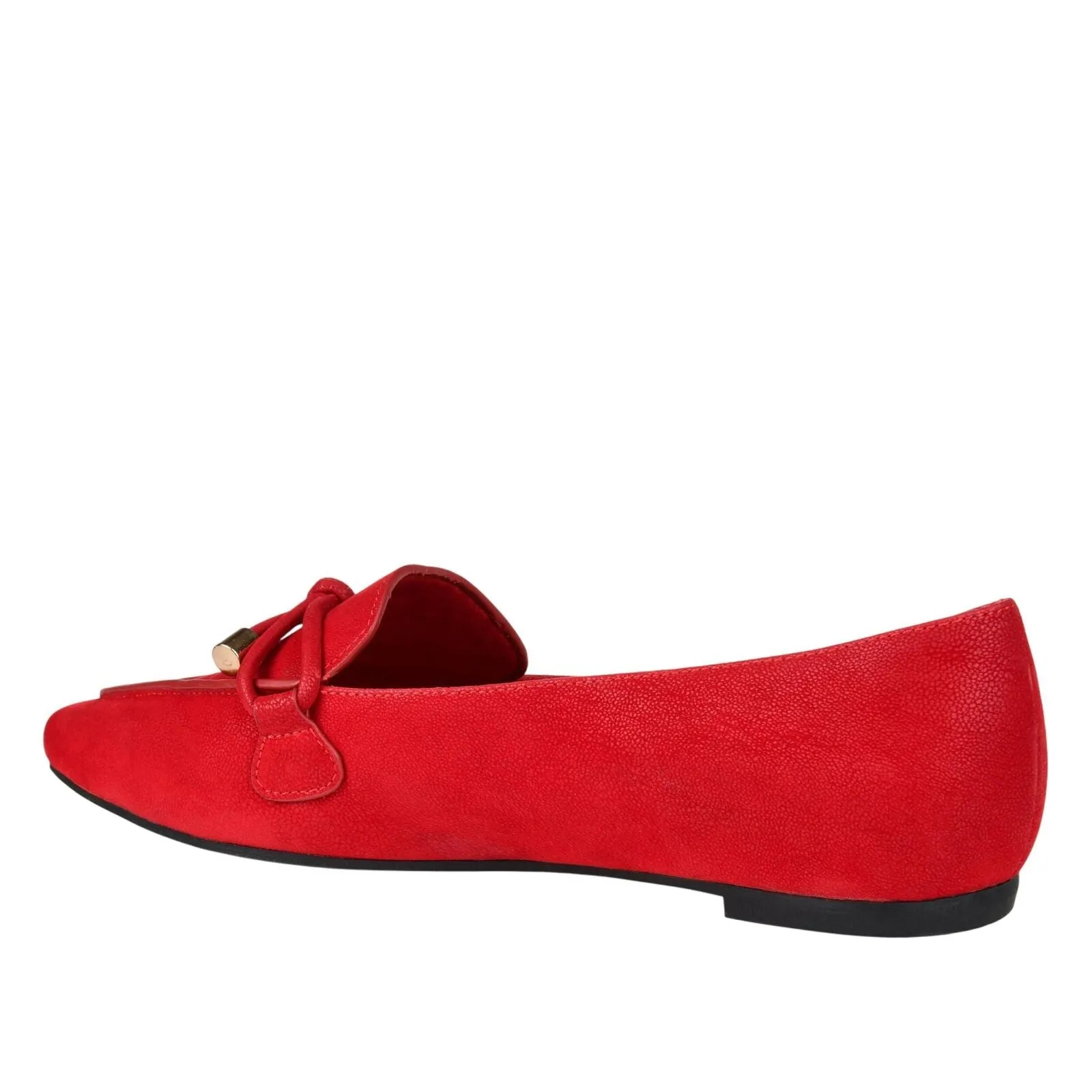 Journee Collection Muriel Narrow Width Slip On Pointed Toe Loafer Flats Red 9N