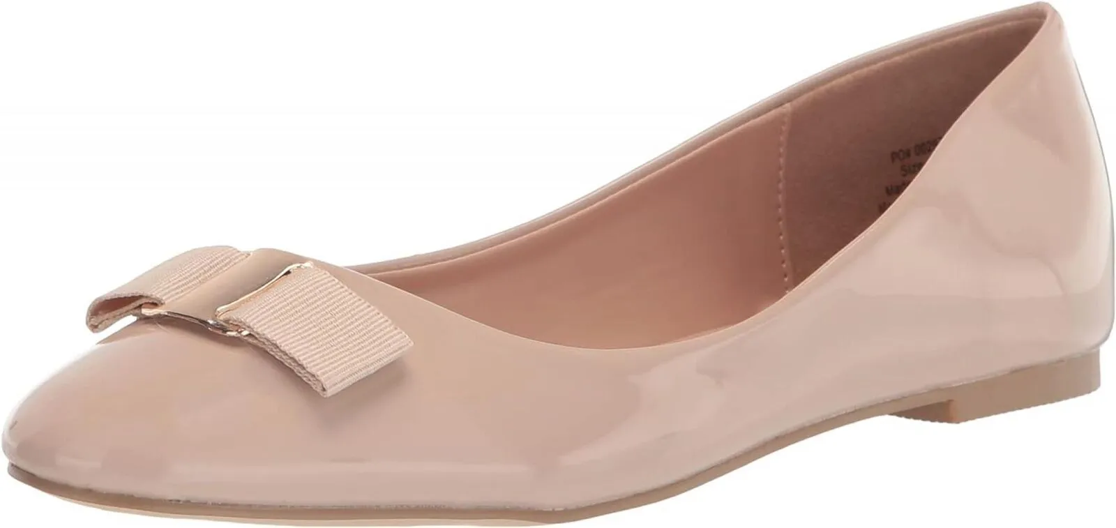 Journee Collection Womens Kim Patent Slip On Ballet Flats Nude Brown 7.5M