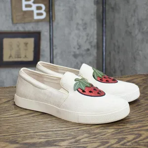 Katy Perry Womens Strawberry The Kerry-Canvas Flats 167402a6d4fe43 Brown 6.5M