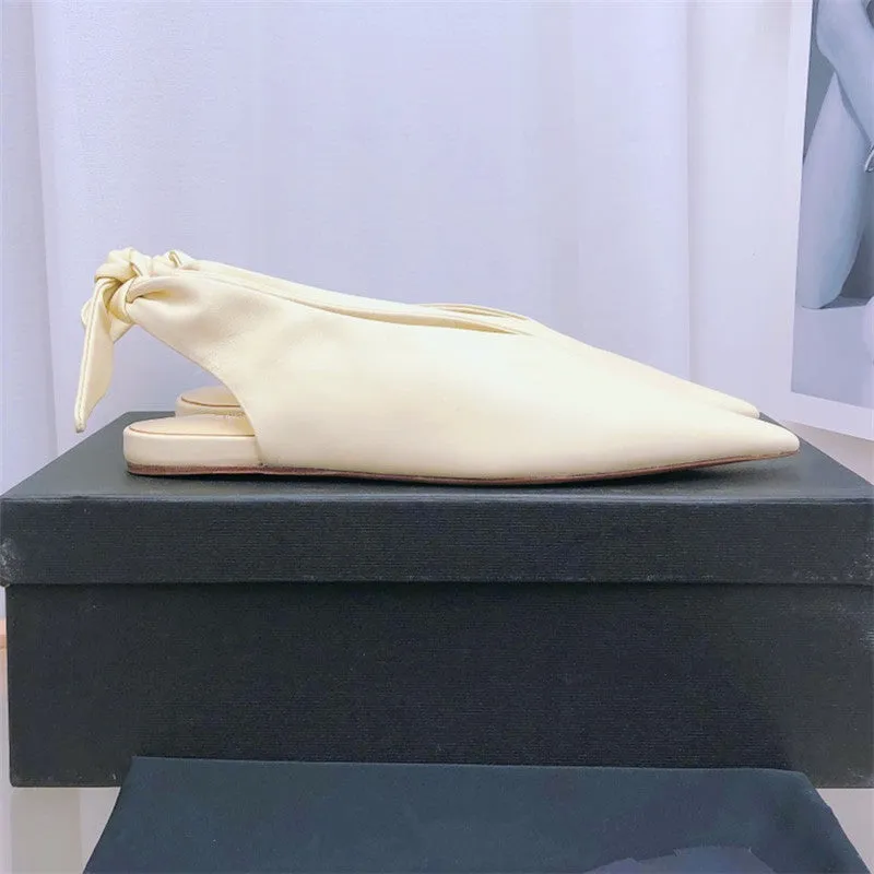 Ladies single shoes pointed toe flat
