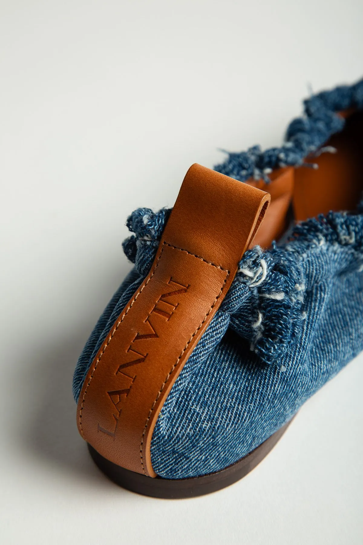 LANVIN | DENIM BALLERINA FLATS
