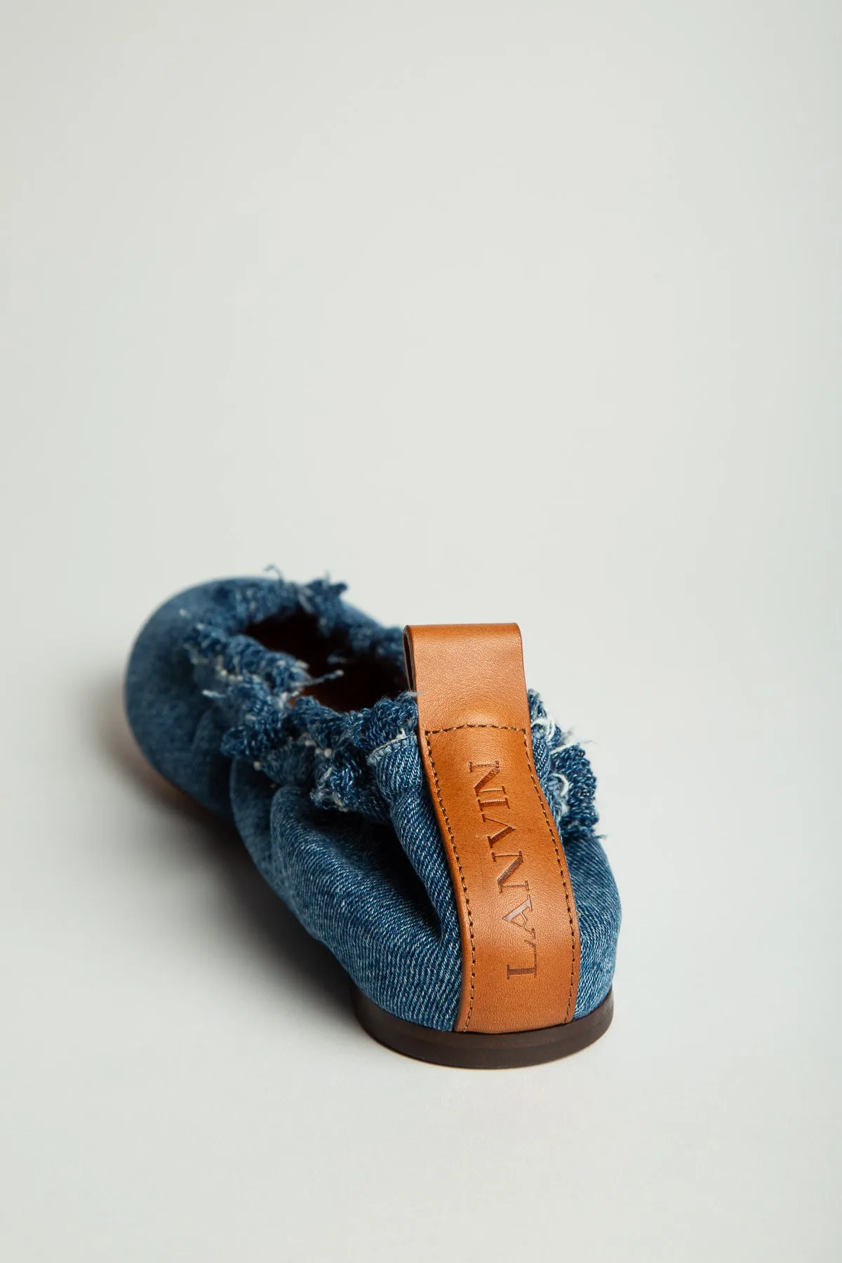 LANVIN | DENIM BALLERINA FLATS