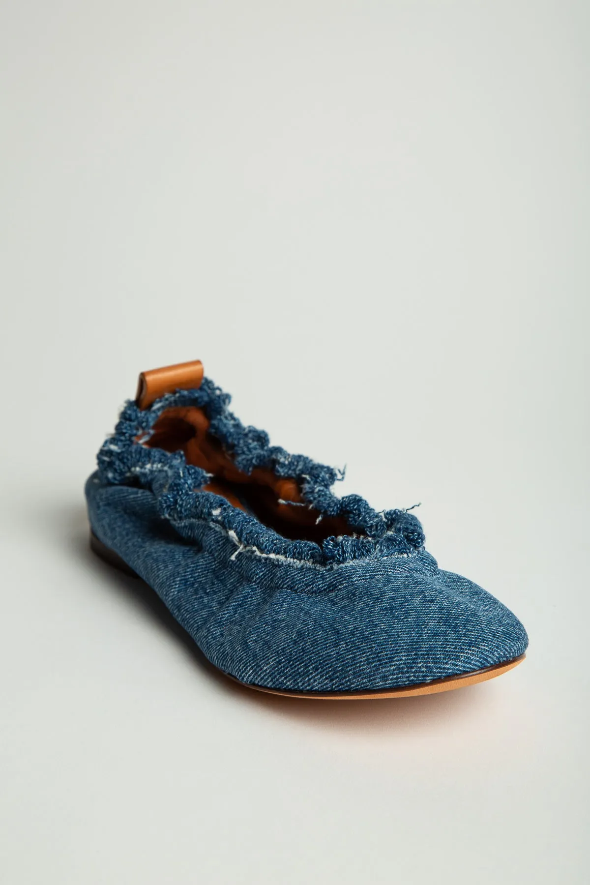 LANVIN | DENIM BALLERINA FLATS