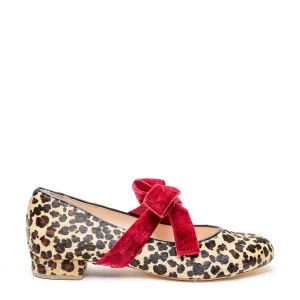 Leopard Ballet Flat   Red Velvet Marie Strap