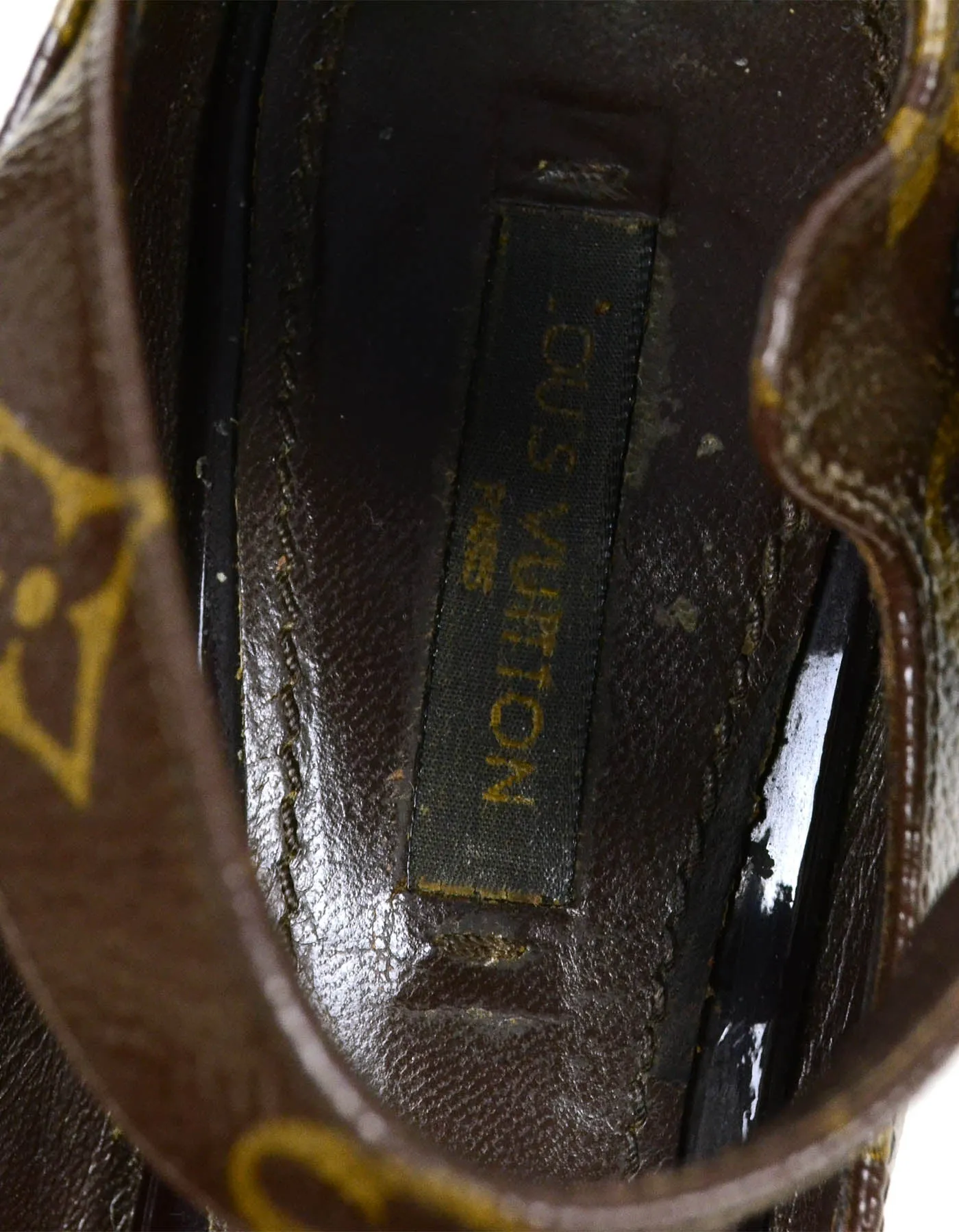 Louis Vuitton Monogram Canvas Ritual Mary Jane Pumps sz 34.5