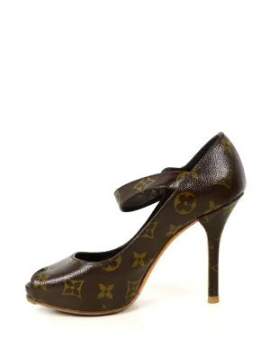 Louis Vuitton Monogram Canvas Ritual Mary Jane Pumps sz 34.5