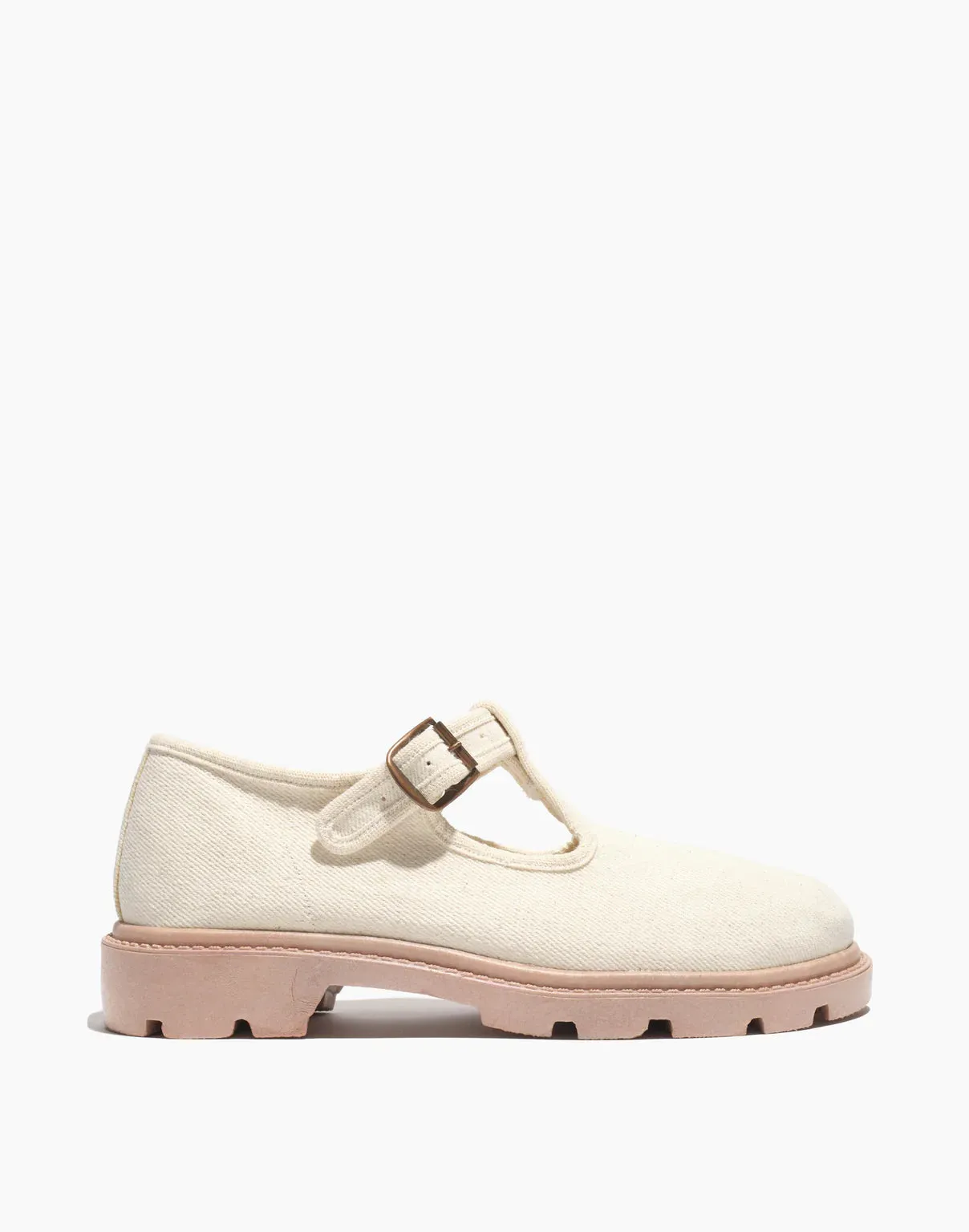 Lug Sole Mary Jane - Natural
