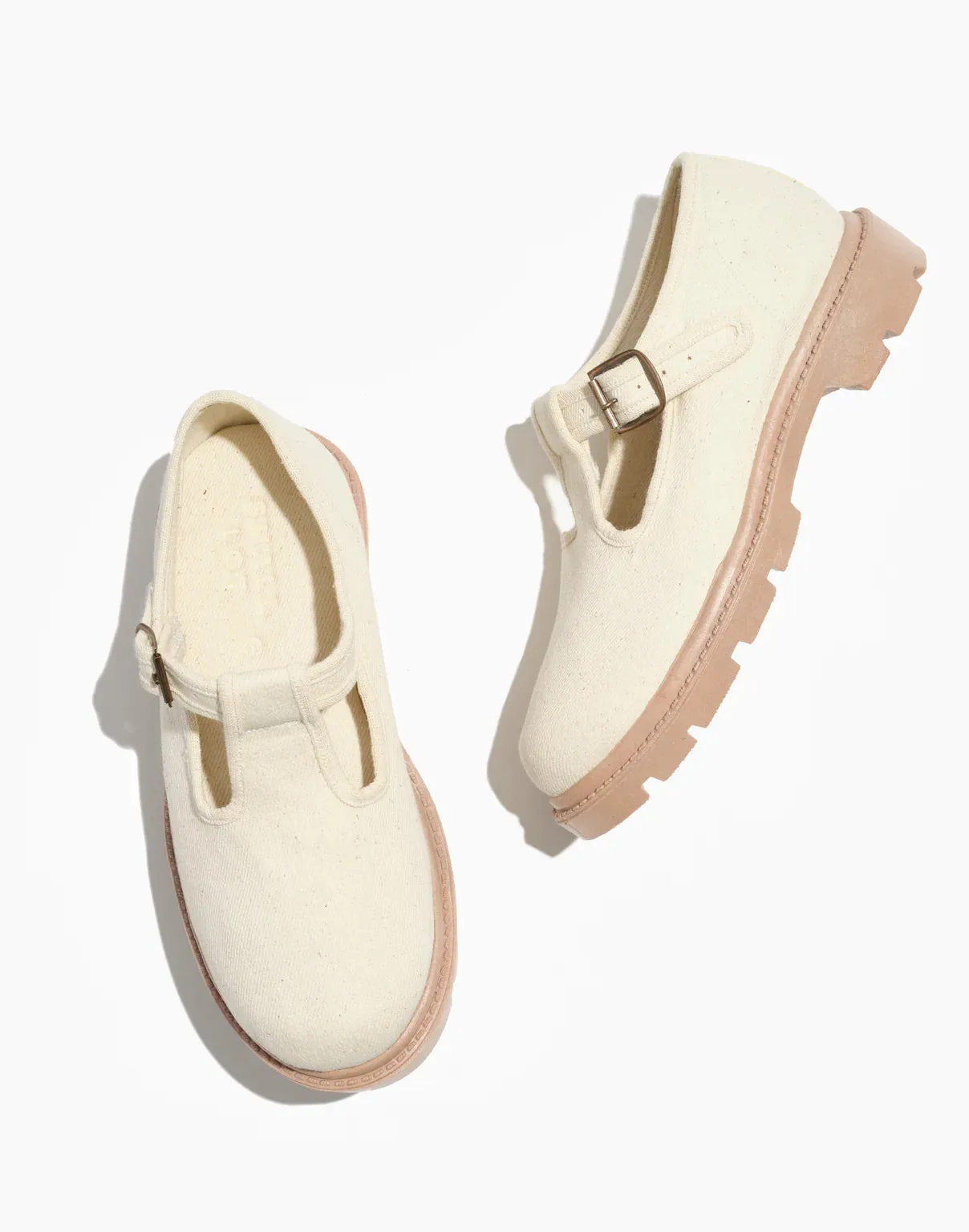Lug Sole Mary Jane - Natural