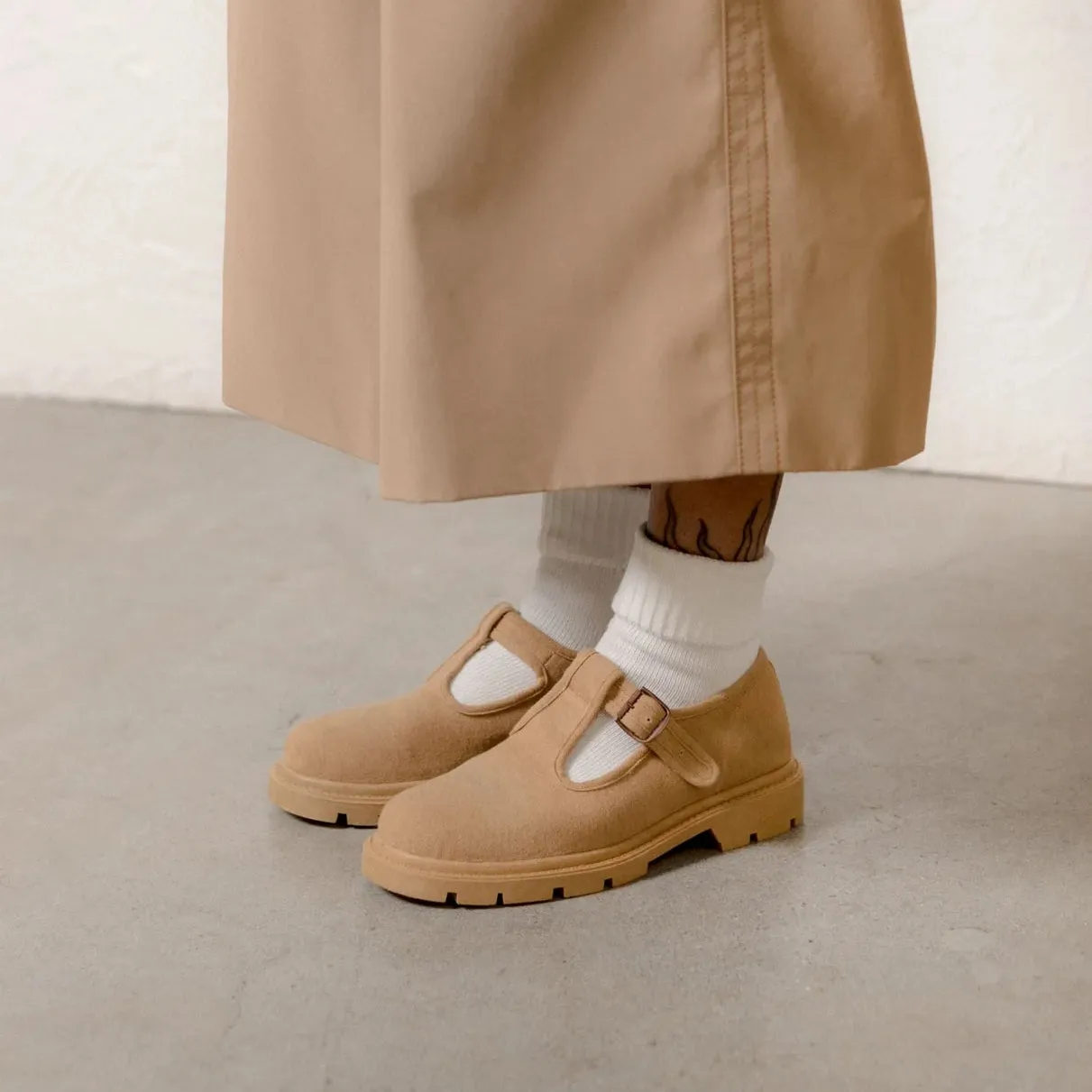 Lug Sole T Strap Mary Jane