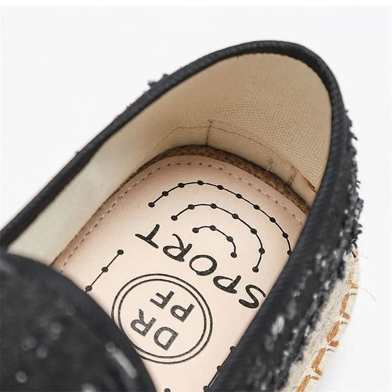 Men's Casual Lazy Slip-On Sewing Thread Fisherman Canvas Shoes