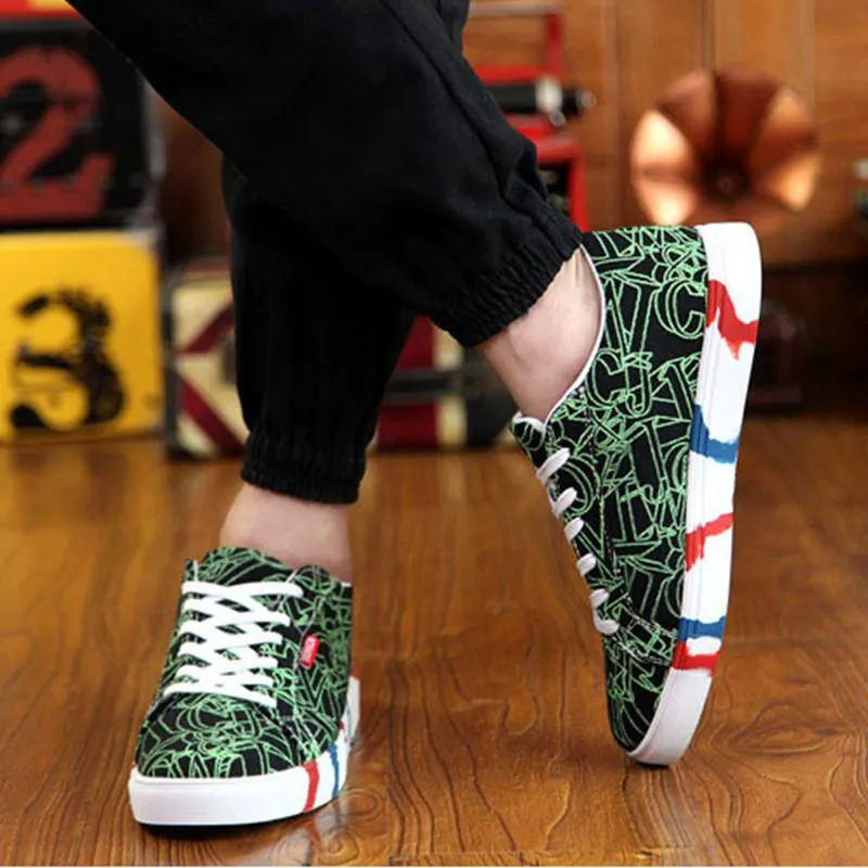 Men's Graffiti Canvas Shoe