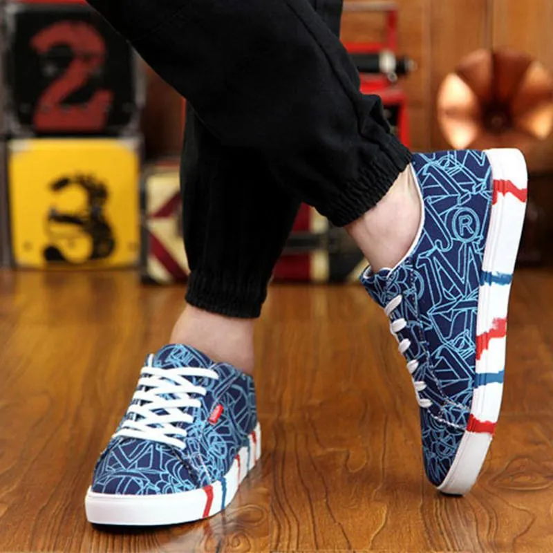 Men's Graffiti Canvas Shoe