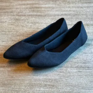 MIA Shoes Kerri Flannel Pointed Toe Flat in Black
