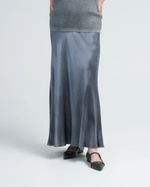 midi silk skirt - n/ghiaccio