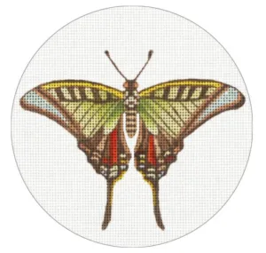 MLT746C  GREEN/RED BUTTERFLY ORNAMENT