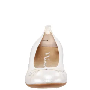 Nina Esther Ivory Pearlized Ballet Flat