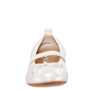 Nina Esther (Toddler) Ivory Pearlized Ballet Flat