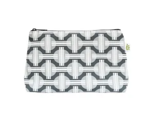 Orient Zipper Pouch – Steel Grey (10" x 6" x 3")