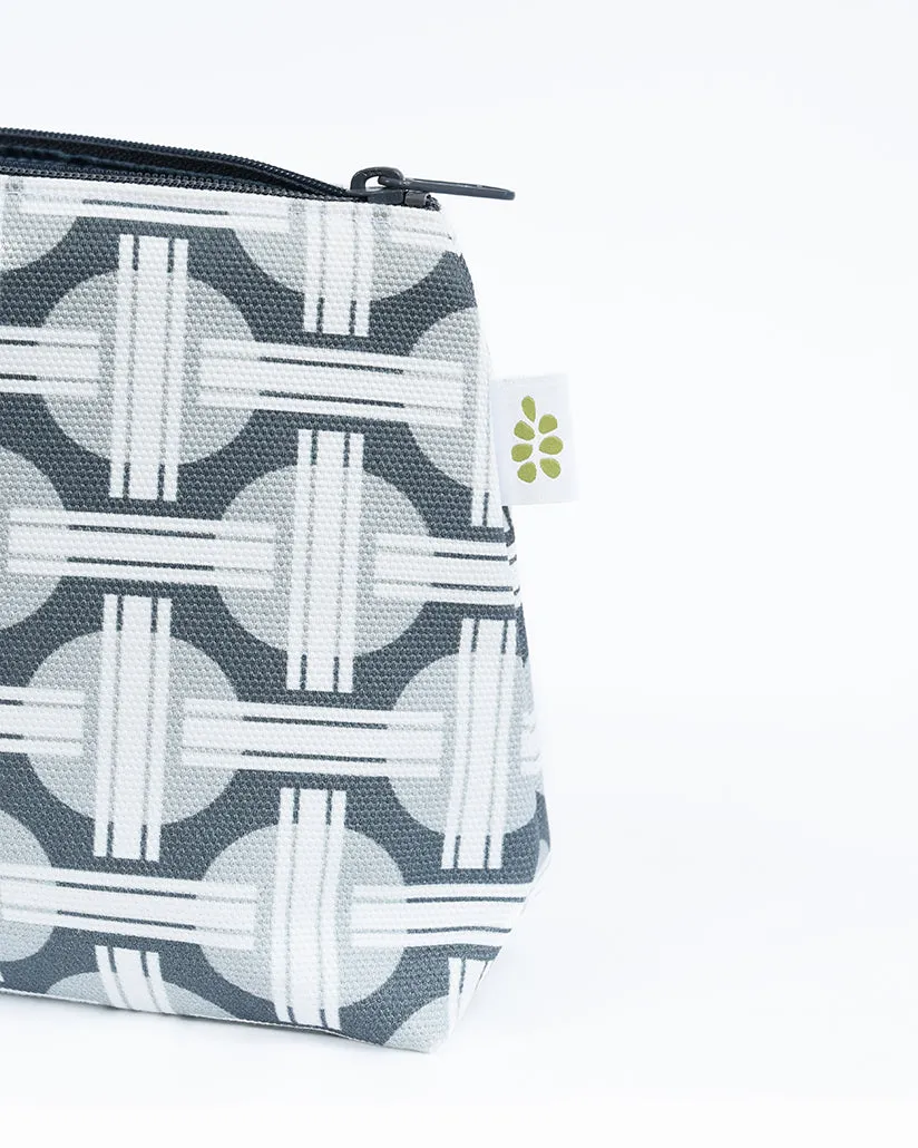 Orient Zipper Pouch – Steel Grey (10" x 6" x 3")