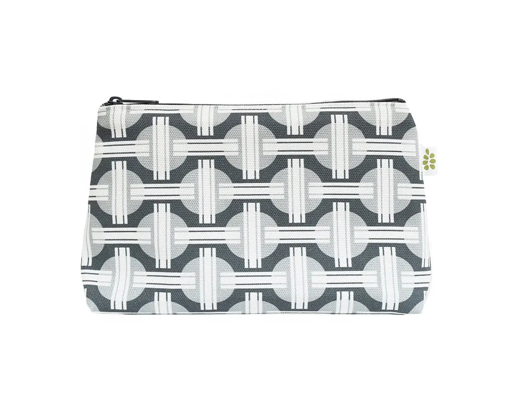 Orient Zipper Pouch – Steel Grey (10" x 6" x 3")
