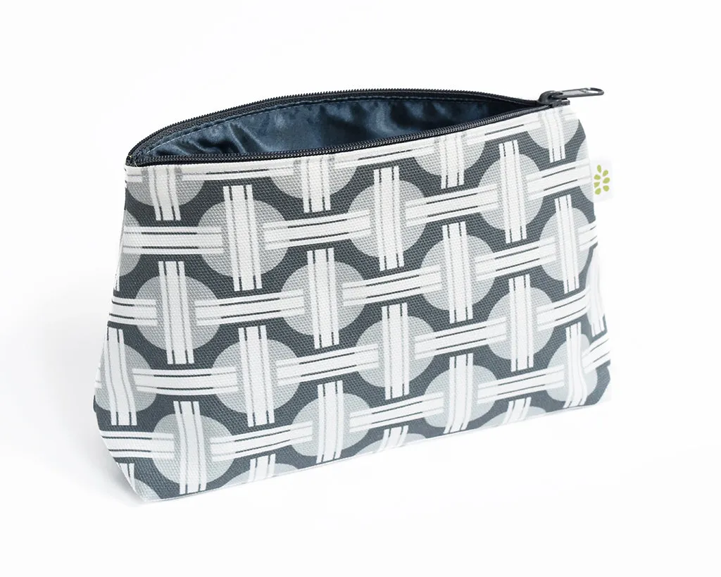 Orient Zipper Pouch – Steel Grey (10" x 6" x 3")
