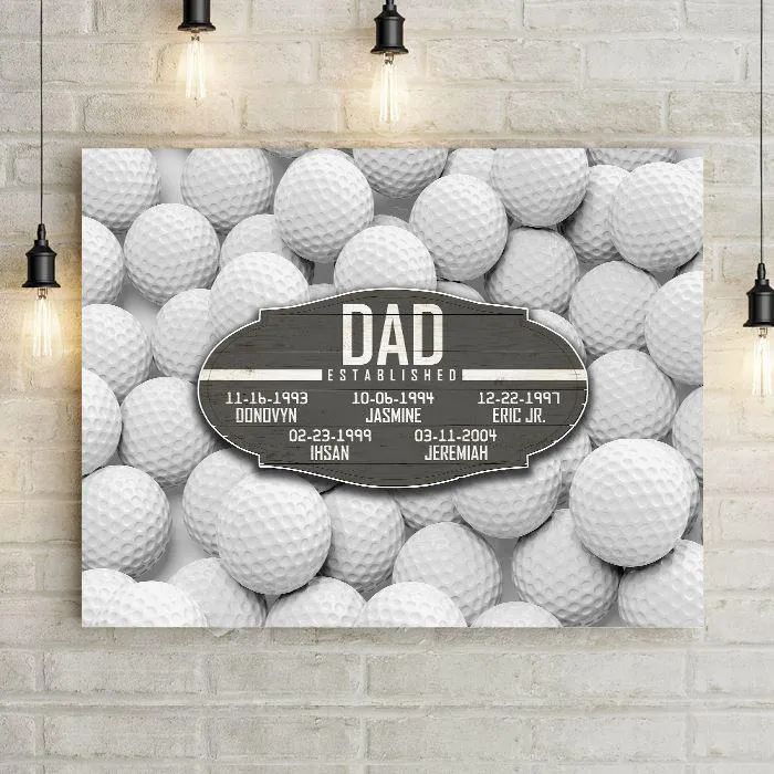 Parent Established Date Personalized Sports Premium Canvas
