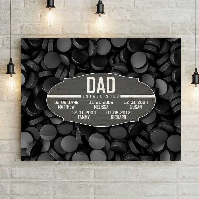 Parent Established Date Personalized Sports Premium Canvas