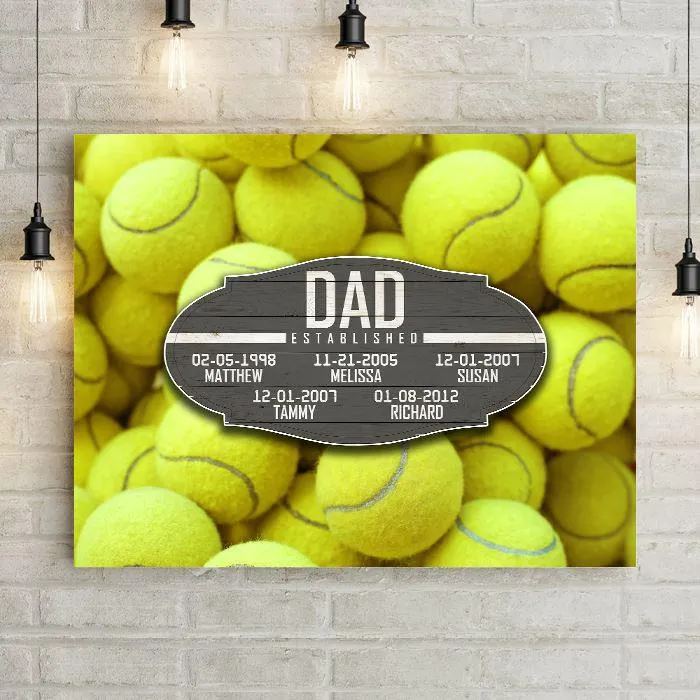 Parent Established Date Personalized Sports Premium Canvas