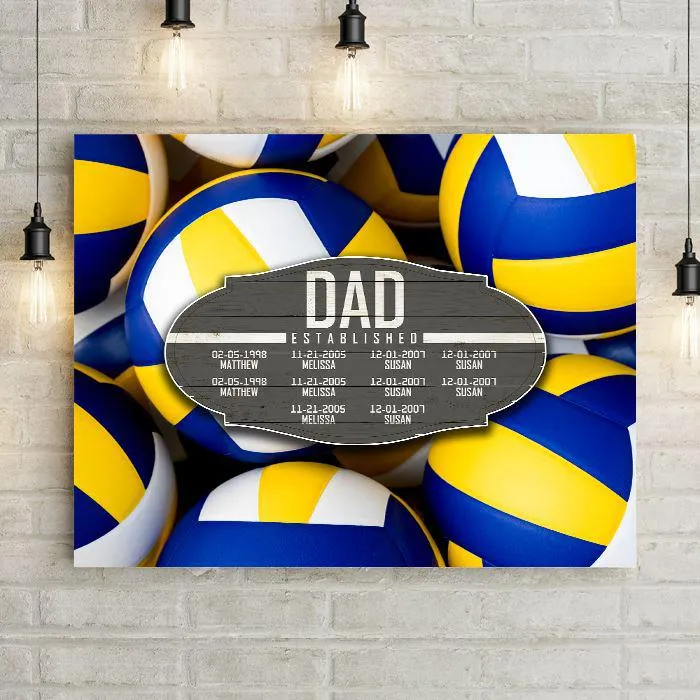 Parent Established Date Personalized Sports Premium Canvas