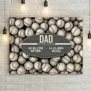 Parent Established Date Personalized Sports Premium Canvas