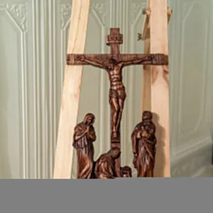 Passion scene ornaments Jesus was crucified on the cross Christian home decorations altar church Jesus statue wooden cross
