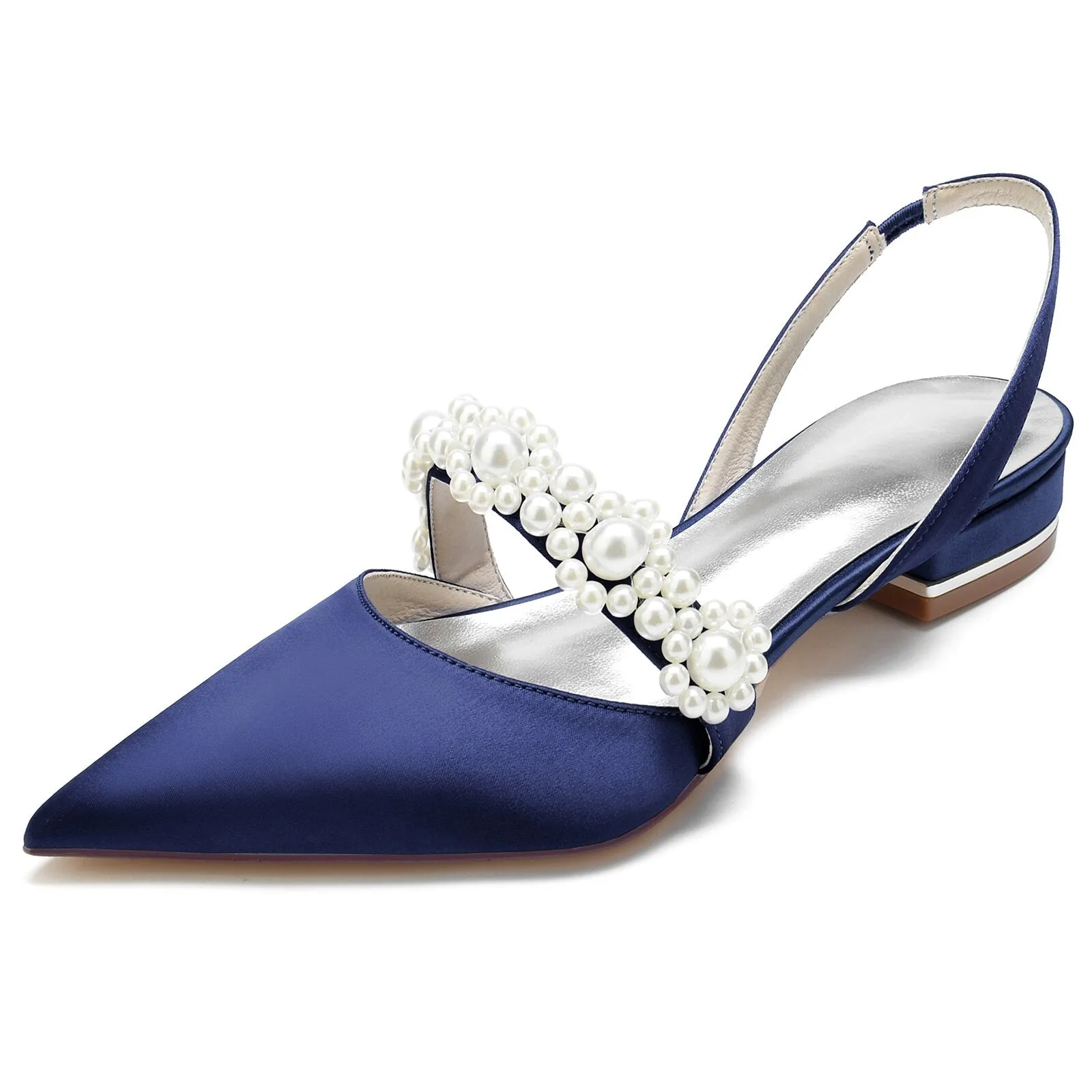 Pearls Strap Elegant Bridal Wedding Party Cocktail Shoes