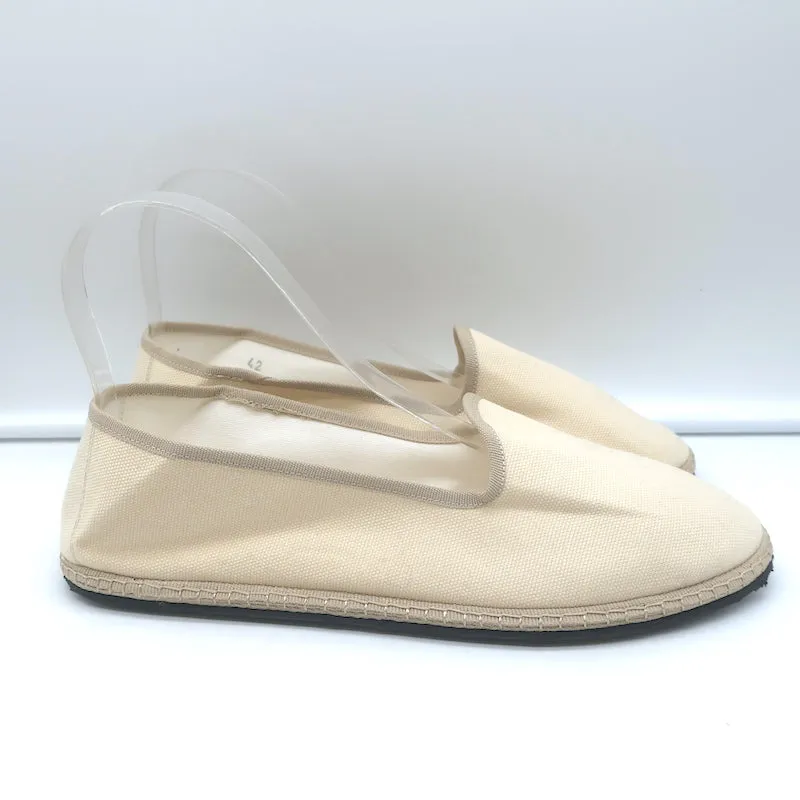 Piedaterre Modigliani Espadrille Flats Cream Canvas Size 42 NEW