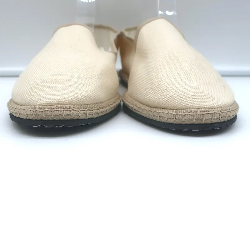 Piedaterre Modigliani Espadrille Flats Cream Canvas Size 42 NEW