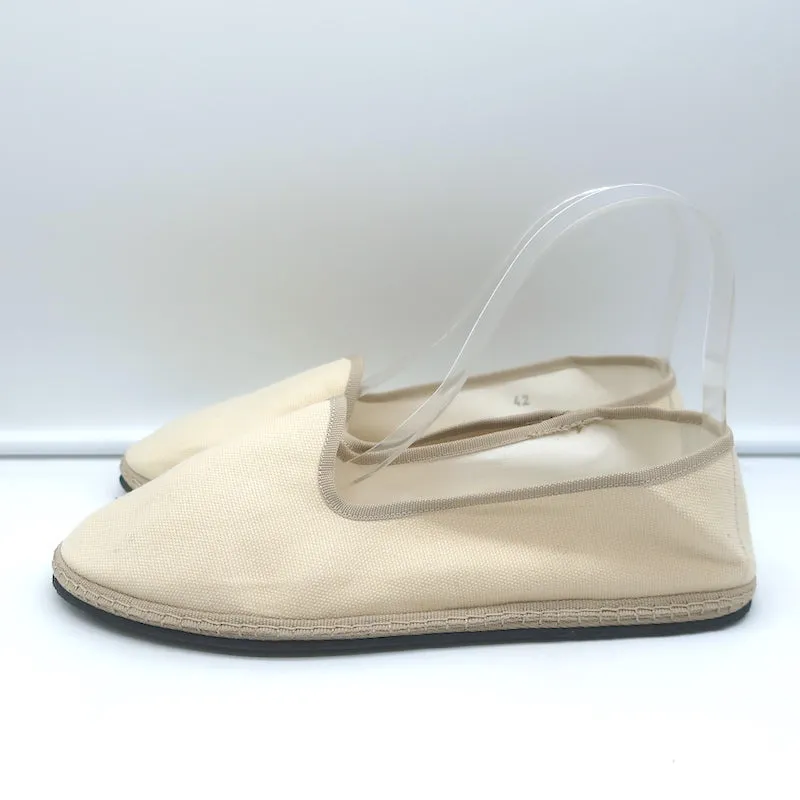Piedaterre Modigliani Espadrille Flats Cream Canvas Size 42 NEW