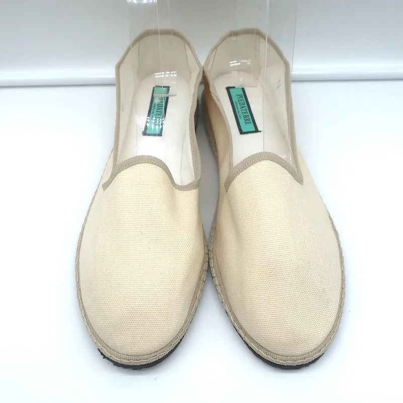Piedaterre Modigliani Espadrille Flats Cream Canvas Size 42 NEW