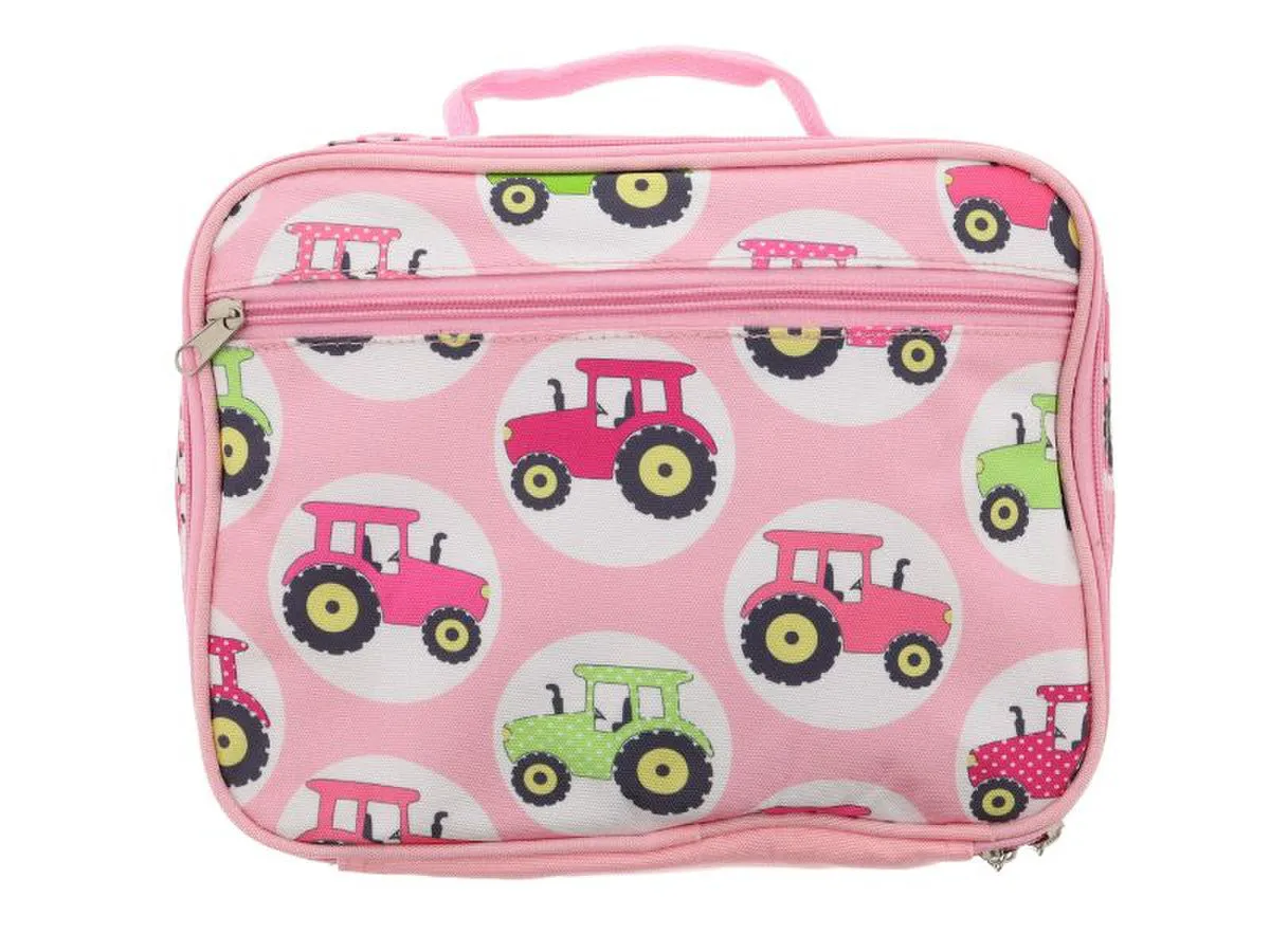 Pink Tractors Lunchbox