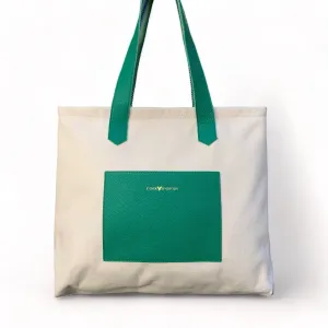 Play   Aprés Bag - Court Green / Natural Canvas