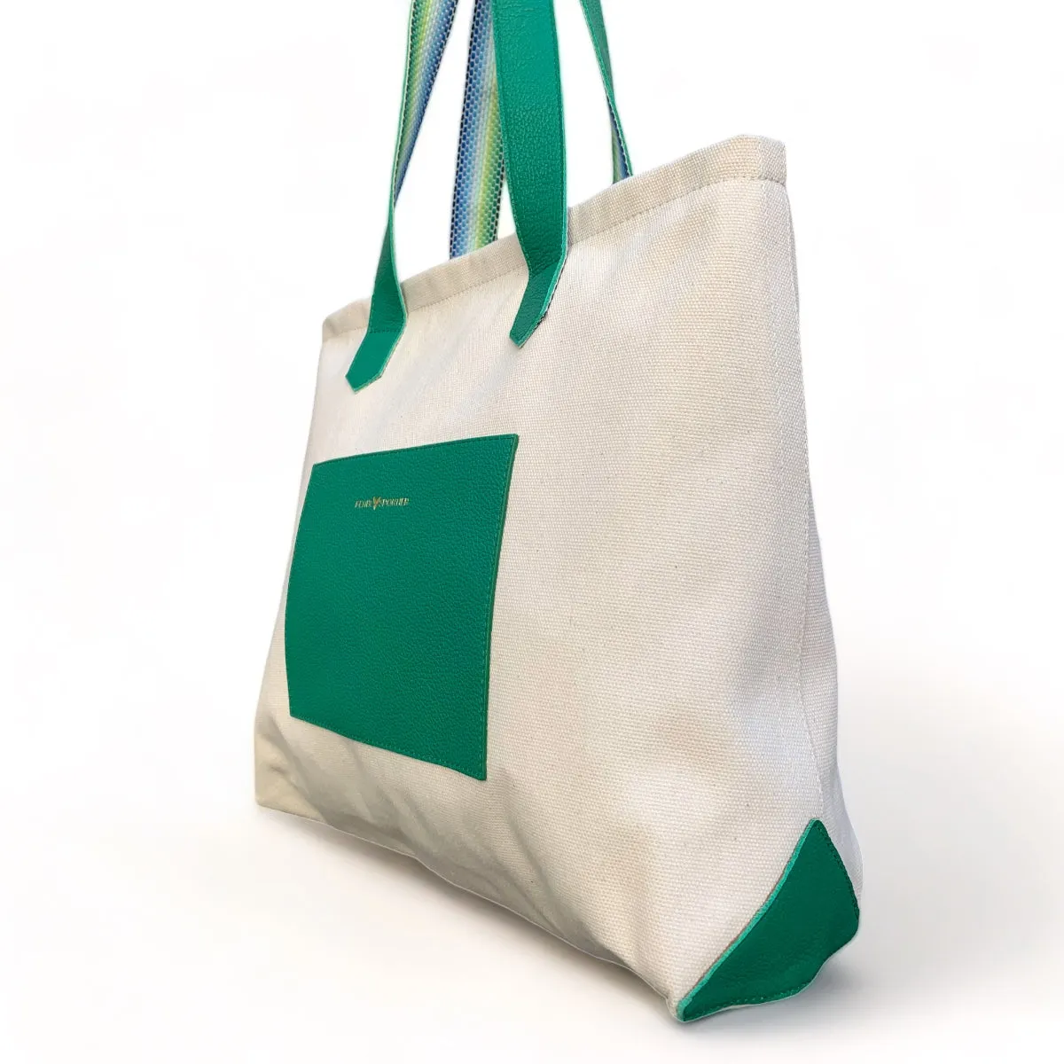 Play   Aprés Bag - Court Green / Natural Canvas