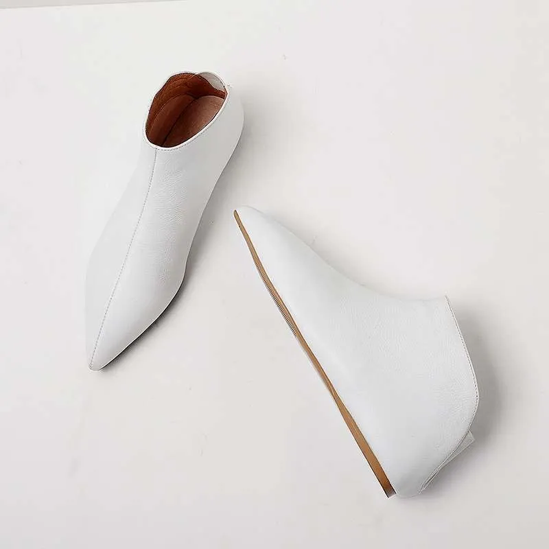 Pointed toe slip on casual flats young lady pregnant shoe