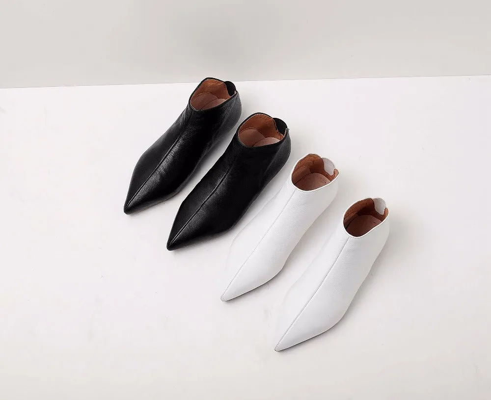 Pointed toe slip on casual flats young lady pregnant shoe