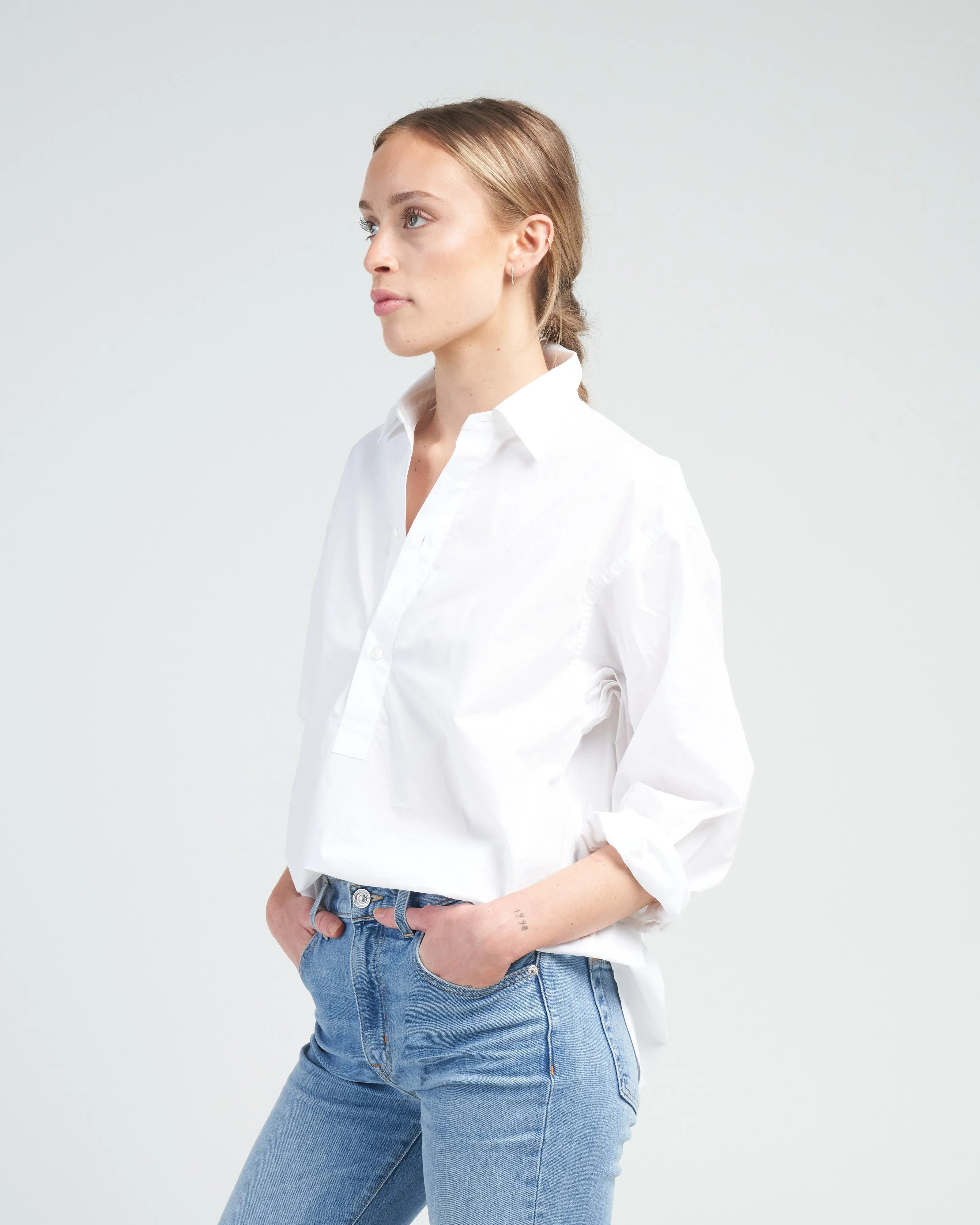 popover shirt - white