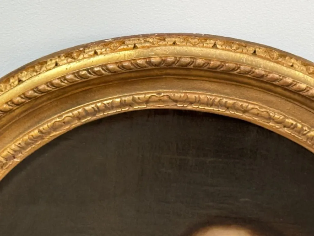 Portrait of Mary Bagot, Countess in carved and gilded oval frame, 17th Century,
