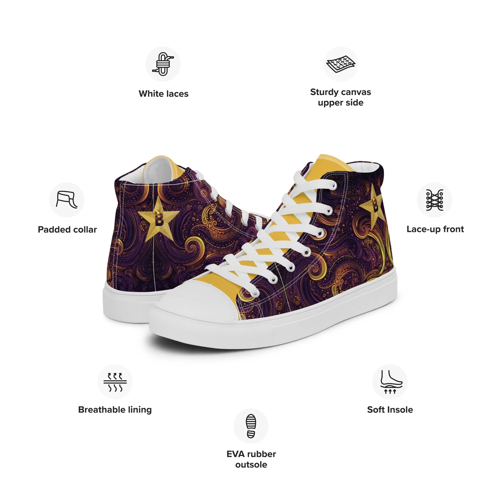 "B Fitness" - Women's High-Top - Canvas Tennis