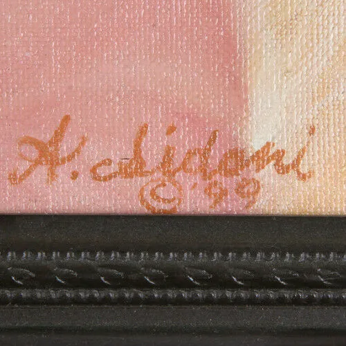 "Daddy The Clown" By Anthony Sidoni 1999 Signed Oil on Canvas 8"x10"